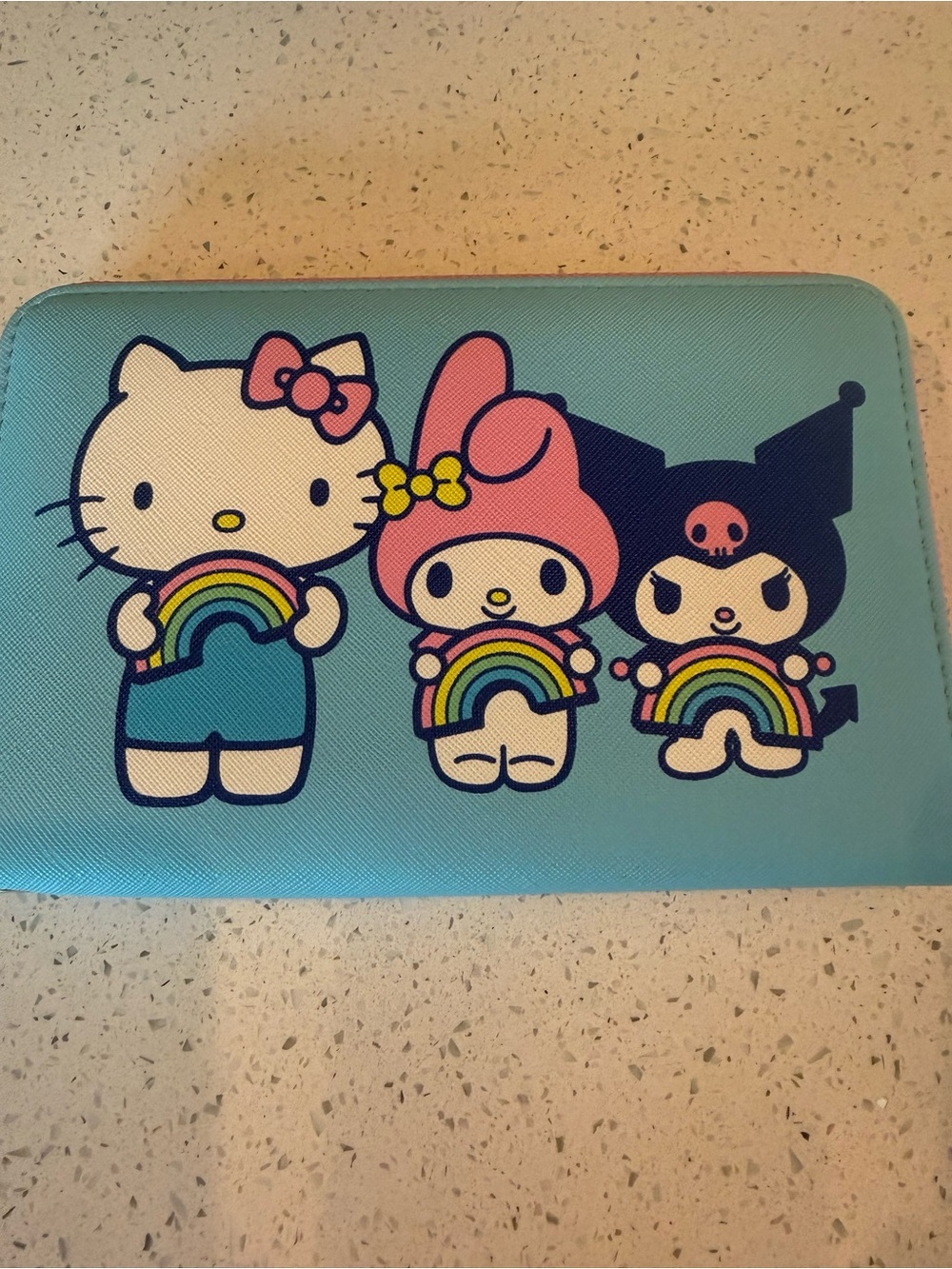 Loot Crate Blue Sanrio Trio Rainbow Kids Wallet